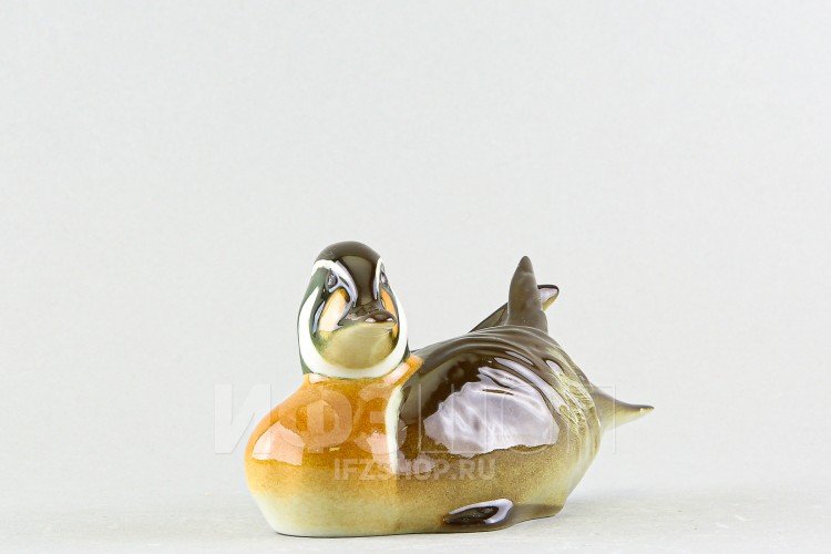 Скульптура Байкальская утка №2 из фарфора, Императорский фарфоровый завод/ЛФЗ в Москве