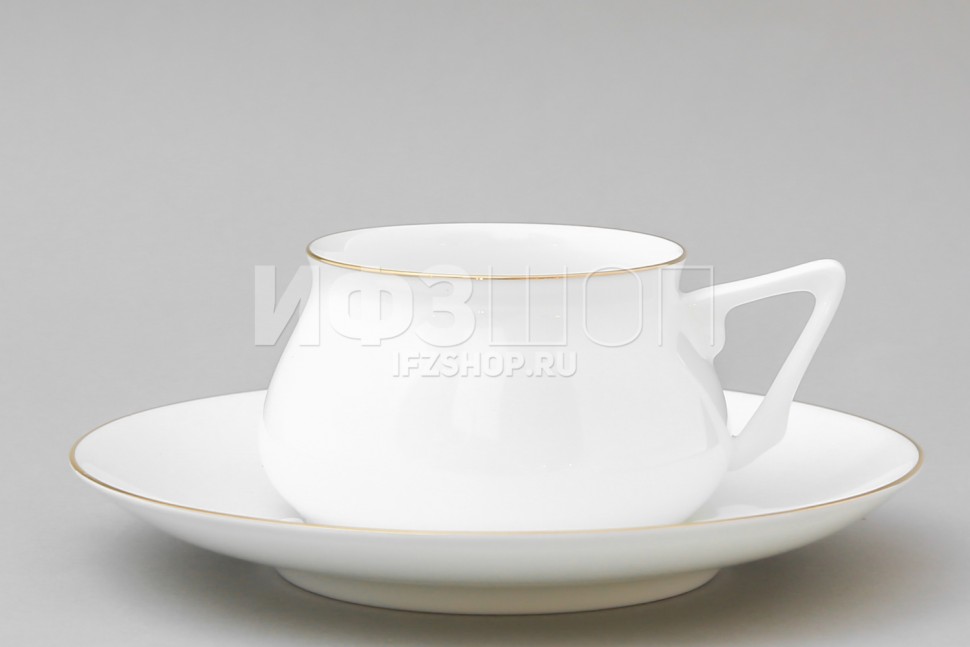 Чашка с блюдцем кофейная ф. Билибина 1 рис. Золотой кантик