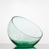 Ваза-шар, высота 15.5 см, диаметр 18 см, форма 5578 (косой срез, зеленая пудра)