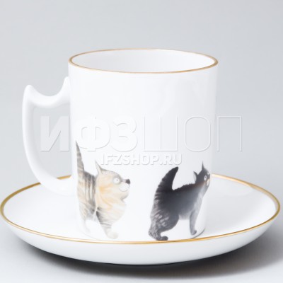 Бокал с блюдцем ф. Снежное утро рис. Мы