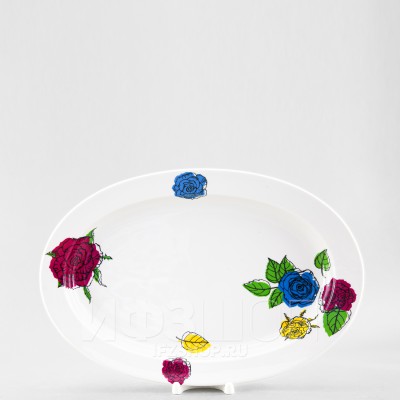 Блюдо овальное 35 х 24 см ф. Молодежная рис. Галерея роз