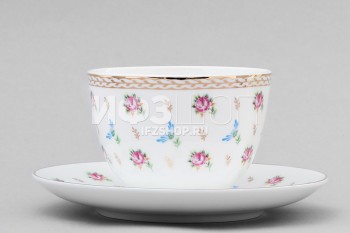 Чашка с блюдцем чайная ф. Весенняя-2 рис. Цветочный вальс