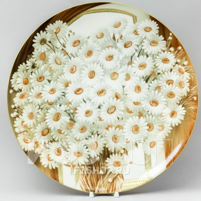 Блюдо декоративное 45 см рис. Ромашки