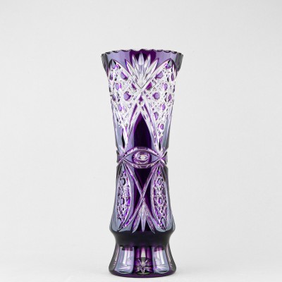 Ваза для цветов, высота 32 см, фиолетовый наклад, 5/1