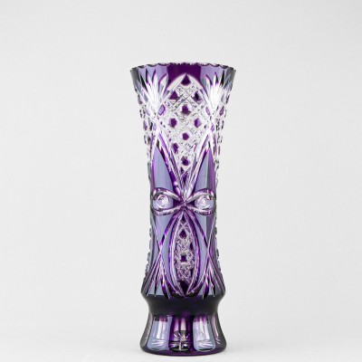 Ваза для цветов, высота 32 см, фиолетовый наклад, 5/1