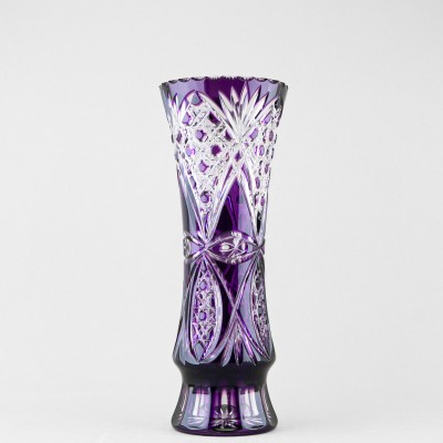 Ваза для цветов, высота 32 см, фиолетовый наклад, 5/1