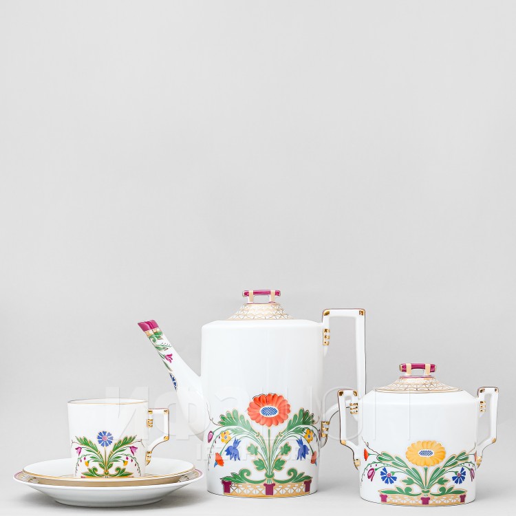 Сервиз кофейный ф. Гербовая рис. Замоскворечье, 20 предметов в Москве