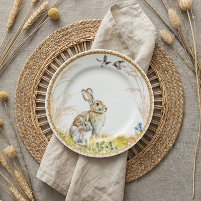 Тарелка плоская 17.5 см ф. Идиллия рис. Фауна