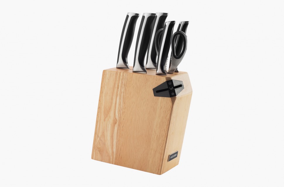 Набор из 5 кухонных ножей, ножниц и блока с ножеточкой, серия Ursa
