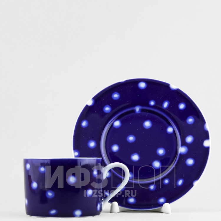 Чашка с блюдцем чайная ф. Соло рис. Реки России. Обь 