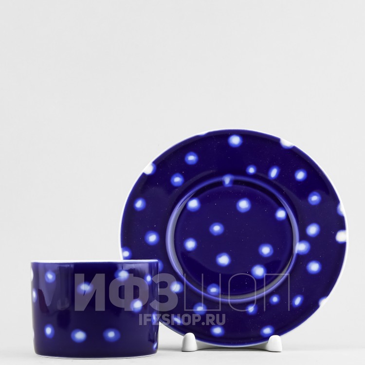 Чашка с блюдцем чайная ф. Соло рис. Реки России. Обь 