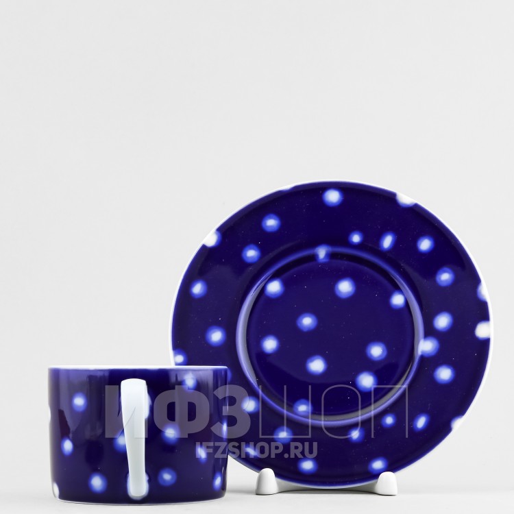 Чашка с блюдцем чайная ф. Соло рис. Реки России. Обь 