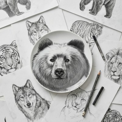 Тарелка плоская 17.5 см ф. Универсал рис. Медведь