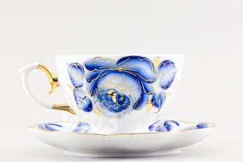 Чашка с блюдцем чайная ф. Елена рис. Голубая мечта