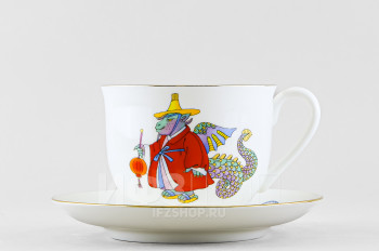 Чашка с блюдцем чайная ф. Ландыш рис. Храбрый Юн