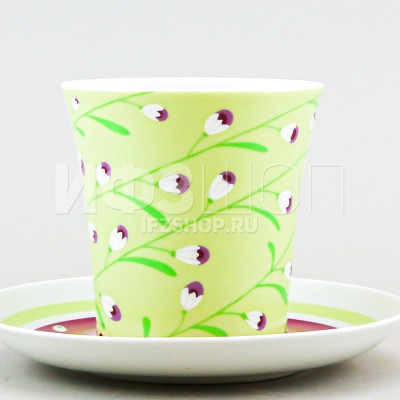 Бокал с блюдцем ф. Ленинградский рис. Весенний бриз