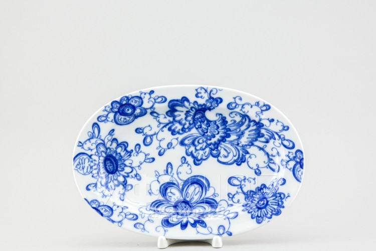 Селедочница 25 х 16.8 см ф. Молодежная рис. Поющий сад (без золота) 