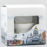 Чашка с блюдцем чайная ф. Волна рис. Золотой кантик в подарочной упаковке (Петербург)