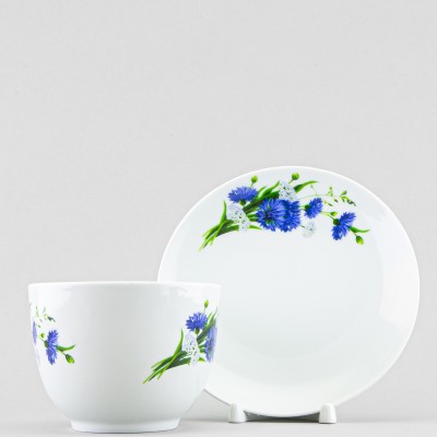 Чашка с блюдцем чайная ф. Подарочная рис. Васильки