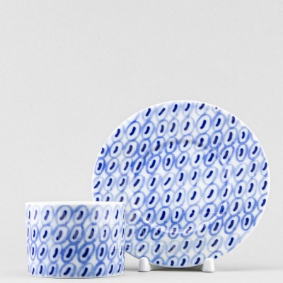 Чашка с блюдцем чайная ф. Соло рис. Реки России. Ангара