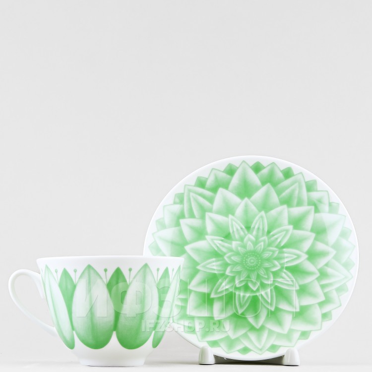 Чашка с блюдцем чайная ф. Весенняя-2 рис. Aloha Lagoon / Алоха Лагуна 