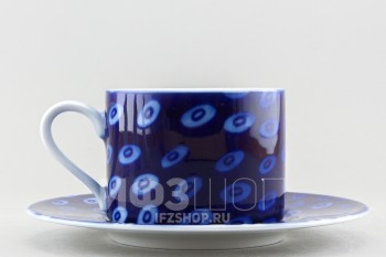 Чашка с блюдцем чайная ф. Соло рис. Реки России. Амур