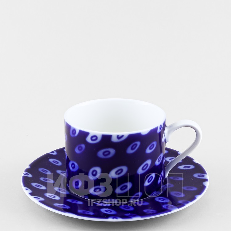 Чашка с блюдцем чайная ф. Соло рис. Реки России. Амур 