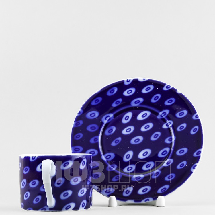 Чашка с блюдцем чайная ф. Соло рис. Реки России. Амур 