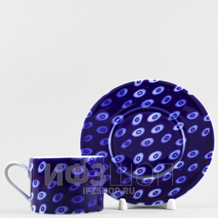 Чашка с блюдцем чайная ф. Соло рис. Реки России. Амур 