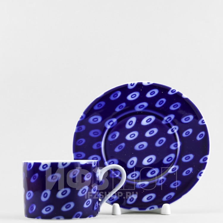 Чашка с блюдцем чайная ф. Соло рис. Реки России. Амур 