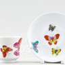 Чашка с блюдцем чайная ф. Банкетная рис. Шафрановые бабочки 