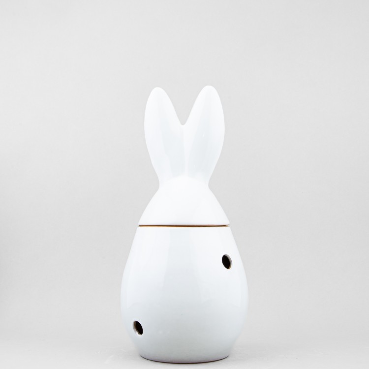 Банка для хранения 1.8 л ф. Кролик. Белый с серыми ушами в Москве