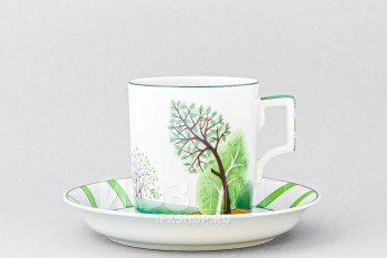 Чашка с блюдцем чайная ф. Гербовая рис. Весна