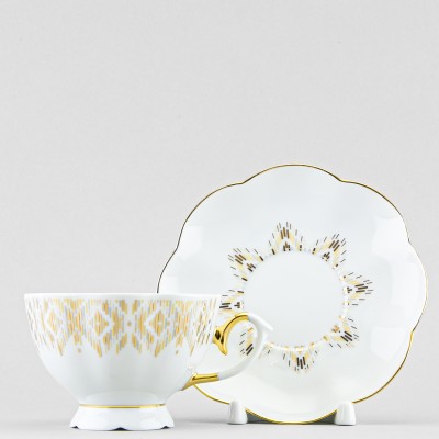 Чашка с блюдцем чайная ф. Елена рис. Сияние